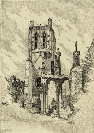 Ruines d'église by Louis Bonnier, 1860 - 1945 — digital art print download