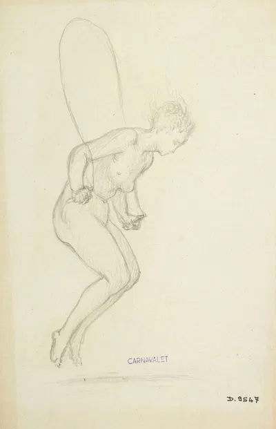 Jeune fille sautant à la corde by Луи Кандид Буланже, 1889 — digital art print download