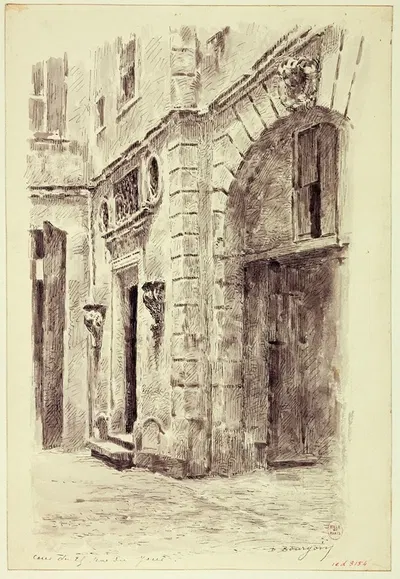 Intérieur d'une cour, 25 rue du Jour by Мари-Дезире Бургуа — digital art print download