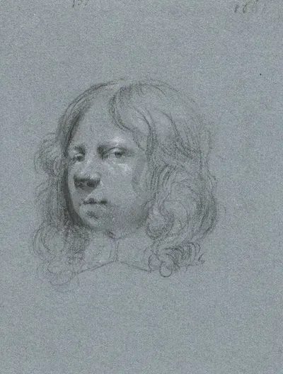 Zelfportret van Moses ter Borch, naar links by Моисей тер Борх, 1661 — digital art print download