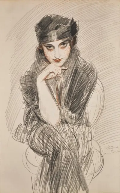 Portrait of a Lady, possibly Madame Van Cleef by Поль Сезар Элью — digital art print download