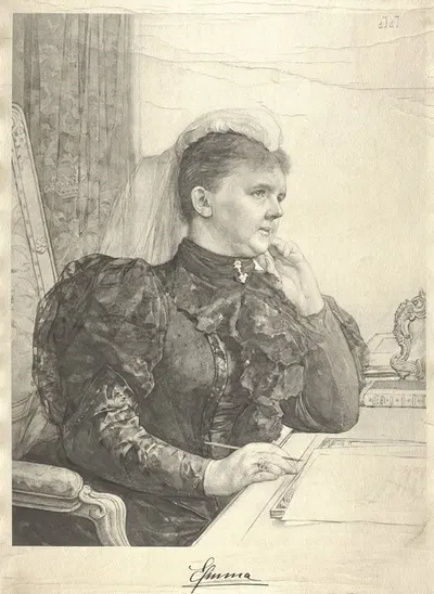 Portret van Emma, koningin-regentes der Nederlanden by Питер Йосселин де Йонг, 1893 — digital art print download