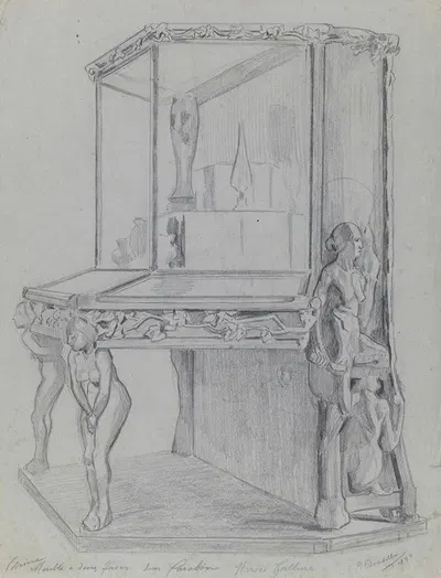 Etude de la vitrine Carabin by Raphaël Boutillier, 1898 — digital art print download