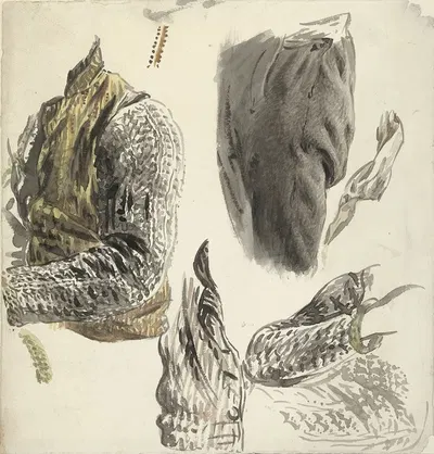 Details van het kostuum van een visser by Симон Андреас Крауз, 1770 - 1825 — digital art print download