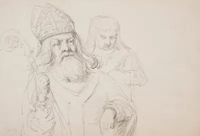 Portret świętego – szkic by Станислав Черха — digital art print download
