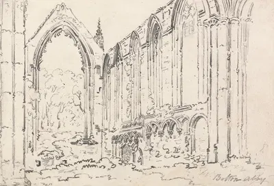 Bolton Abbey, Yorkshire by Томас Гиртин — digital art print download