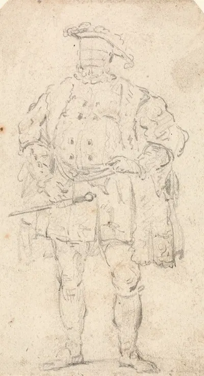 Figure Costume Study of Henry VIII by Томас Гиртин — digital art print download