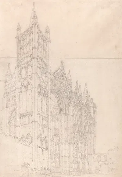Peterborough Cathedral, Cambridgeshire by Томас Гиртин — digital art print download