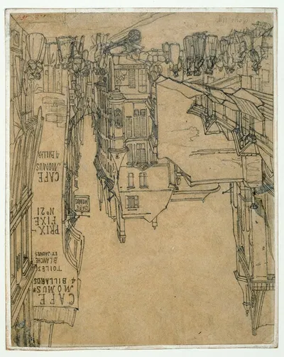 La rue des Prêtres Saint-Germain l'Auxerrois et le café Momus by Томас Шоттер Бойс, 1819 — digital art print download