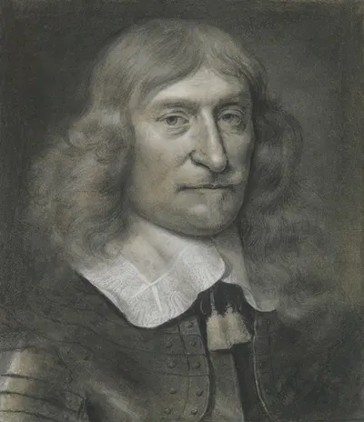 Portrait of a middle-aged man in armour by Валлеран Вайянт, 1649 — digital art print download