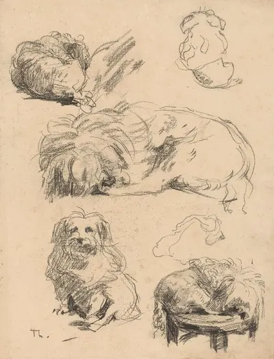 Studies van een hondje by Виллем Бастиан Толен, 1870 - 1931 — digital art print download