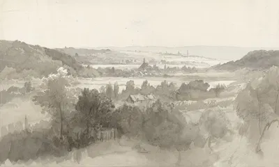 Gezicht op een dal by Виллем Бодеман, 1816 - 1880 — digital art print download