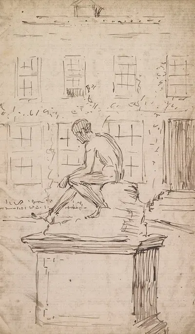 Sketchbook Drawing by Charles Samuel Keene — digital art print download
