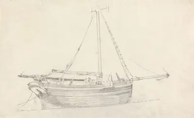 Fishing Vessel 'Providence' of Scarborough by Корнелиус Варли, 1823 — digital art print download