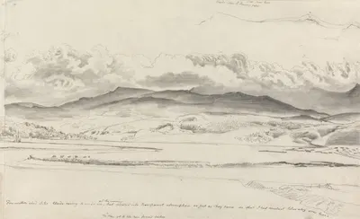 Mountain Panorama in Wales, Cader Idris by Корнелиус Варли, 1803 — digital art print download