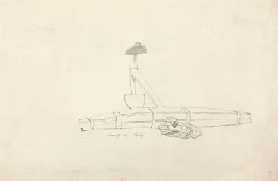 Study of an Anchor by Корнелиус Варли, 1807 — digital art print download