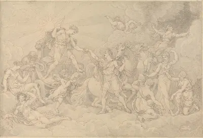 Apollo and Phaeton by Эдвард Фрэнсис Берни — digital art print download