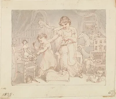 Ilustration for The New Doll; Untitled by Эдвард Фрэнсис Берни, 1825 — digital art print download