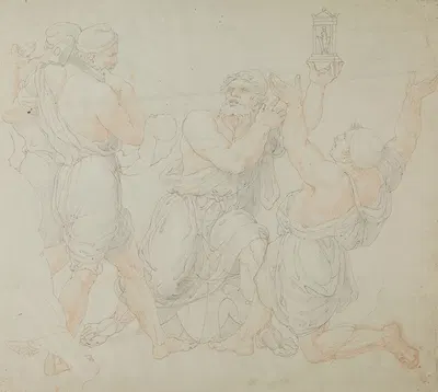 Study for the Figures of Demitrius and Two Workmen by Эдвард Фрэнсис Берни — digital art print download