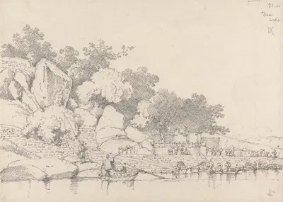 Lap House, Inner Harbour, Macau by Джордж Чиннери, 1841 — digital art print download