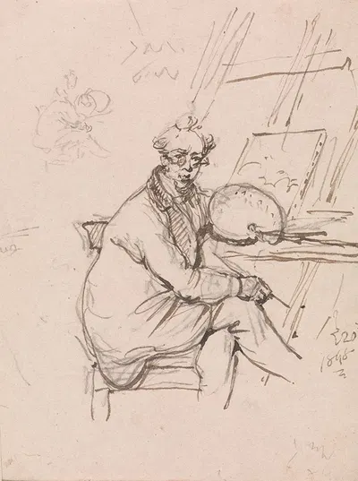 Self Portrait by Джордж Чиннери, 1848 — digital art print download