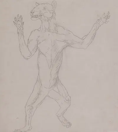 Tiger Body, Standing in Human Posture by George Stubbs — digital art print download