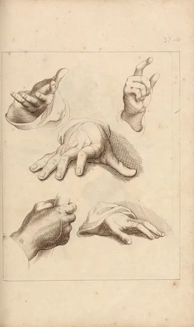 Sketches of Hands by Hamlet Winstanley — digital art print download