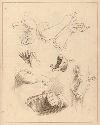 Sketches of Hands. by Hamlet Winstanley — digital art print download