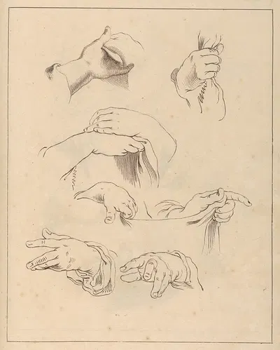 Sketches of Hands by Hamlet Winstanley — digital art print download