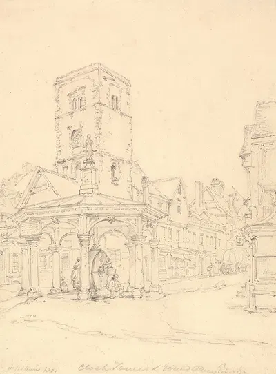 Clock Tower, St. Alban's Abbey by Генри Эдридж, 1801 — digital art print download