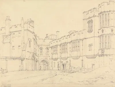 Queen Elizabeth's Gallery and Black Prince's Gate, Windsor by Генри Эдридж, 1804 — digital art print download