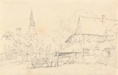 Shere Church, Surrey by Генри Эдридж, 1805 — digital art print download