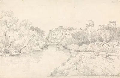 Warwick Castle from the New Bridge by Генри Эдридж — digital art print download