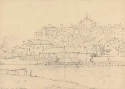 Windsor Castle from the Brocas by Генри Эдридж, 1802 — digital art print download