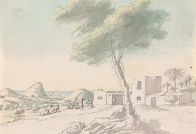 Landscape, With view of coast and Palm trees in the Distance by Henry Swinburne — digital art print download