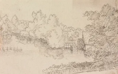 Landscape, with Watermill and River by Генри Свинберн — digital art print download