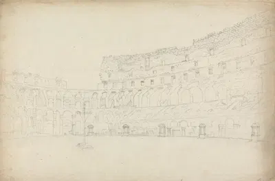 Interior Colosseum, Rome by Isaac Weld, 1818 — digital art print download