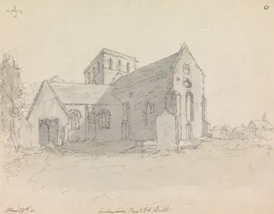Amsbury Abbey, Wiltshsire, England by Джеймс Мур, 1791 — digital art print download