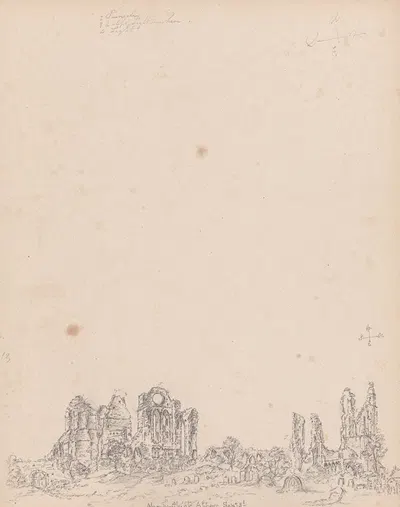 Arbroath Abbey, Scotland by Джеймс Мур, 1792 — digital art print download