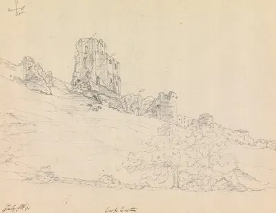 Corfe Castle by Джеймс Мур, 1791 — digital art print download