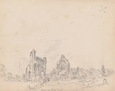Dryburgh Abbey, Scotland by Джеймс Мур, 1792 — digital art print download