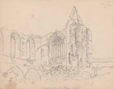 Dunfermline. The Ruined Refectory by Джеймс Мур, 1792 — digital art print download