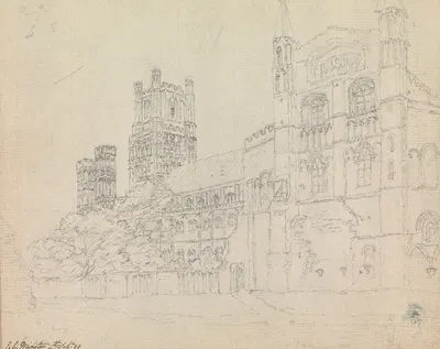 Ely Cathedral by Джеймс Мур, 1790 — digital art print download