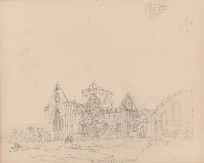 Pluscarden Abbey, Scotland by Джеймс Мур, 1792 — digital art print download