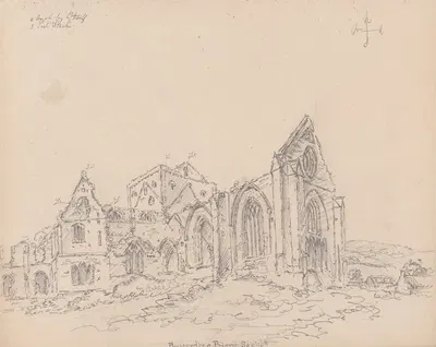 Pluscarden Abbey, Scotland by Джеймс Мур, 1792 — digital art print download