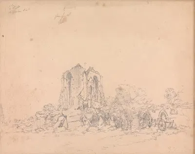 Study of the Ruins of an Abbey by Джеймс Мур, 1791 — digital art print download
