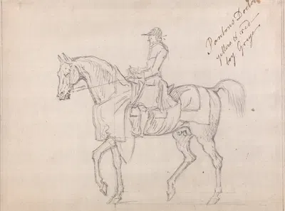 'Panton's Doctor'; With Jockey Up, Walking to Left by Джеймс Сеймур — digital art print download