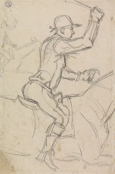 Studies of a Jockey Whipping-On by Джеймс Сеймур — digital art print download