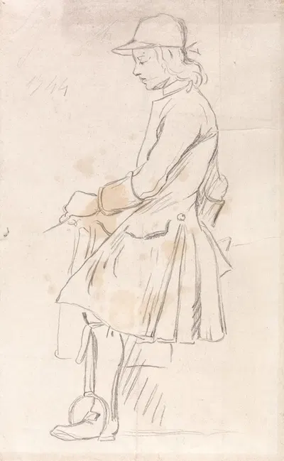 Study of a Mounted Jockey, Facing Left, June 3rd, 1744 by James Seymour, 1744 — digital art print download