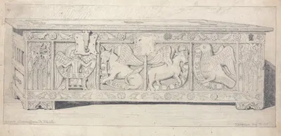A Chest in Dersingham Church, Norfolk by Джон Селл Котман, 1815 — digital art print download